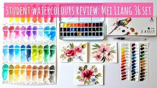 Superb Student Grade Watercolour Paints: Mei Liang (Paul Rubens) 36 Set Unboxing, Review & Painting