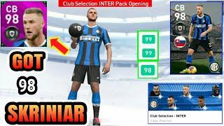 Got 98 Rated SKRINIAR  From INTER Club Selection Pack Opening PES 2020