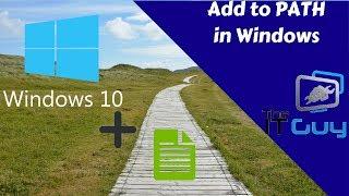 How to add something to your PATH in Windows