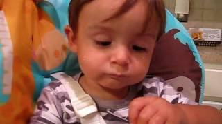 Chandler Ethan loves BANANAS! 1year 3months