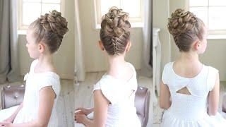 Upside down Braid with Flower Bun!