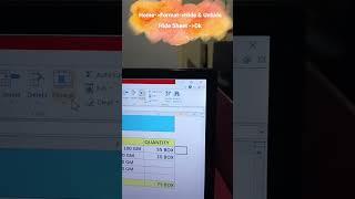 #shorts  | Microsoft Excel tips and tricks | hide Excel sheet #computer #shortvideo #computertips