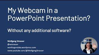 One easy way to get your webcam into your PowerPoint presentation (Cameo plugin)