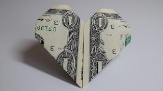 Dollar Origami: Heart | 1 Dollar | Easy tutorials and how to's for everyone #Urbanskills