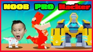 Max Dinosaurs In Roblox?! Let's Play Dinosaur City! Noob vs Pro vs Hacker! Kids Gameplay