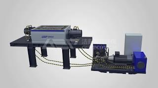 GH Series Hydraulic Twin Shaft Crusher Shredder Machine for Solid Waste Animation Display