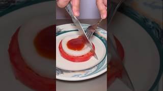 Pour steak sauce on tomato and onions. Tastes better!