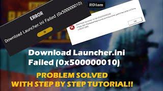 Download Launcher.ini Failed (0x500000010) Fixed | Pubg Pc Lite Error | RDIam