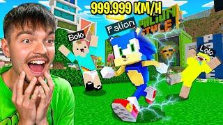 ZMIENIŁEM SIĘ w SONICA i BIEGAM 999.999 KM/H w Minecraft!