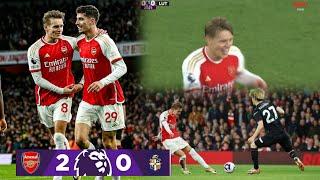 Arsenal 2:0 Luton Town | Goals Highlights | Odegaard and Nelson Goals