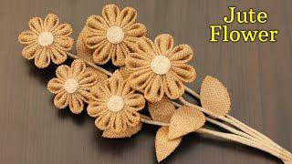 Easy burlap flowers tutorial | DiY Jute craft flower