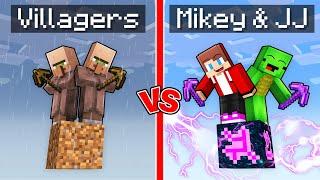 Villagers Block vs Mikey & JJ Immortal Block Survival Battle in Minecraft (Maizen)