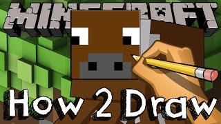 How To Draw The Cow From Minecraft | Drawing Coloring Learning | JUNIORS TOONS