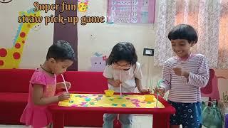 Straw pick-up game at Iris Florets the happy play school Seethammadhara #trending #viral #fun