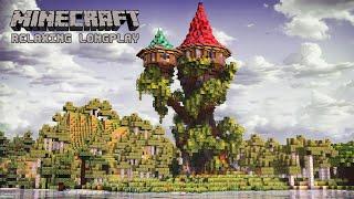 We Built a Fantasy Tree House - Minecraft Relaxing Longplay (No Commentary)