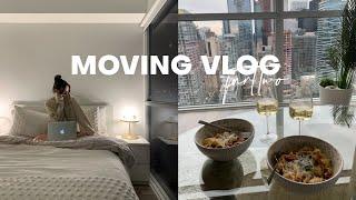 MOVING VLOG: first grocery shop, ikea run, home decor, bathroom & closet organization, part 2!