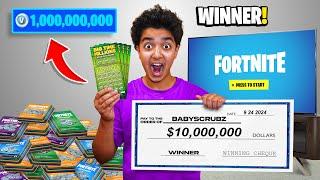 Rich Kid Wins LOTTERY To Buy V-Bucks In Fortnite.. (JACKPOT!)