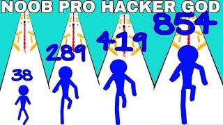 NOOB VS PRO VS HACKER VS GOD  StickMan Up @playgame24dia56