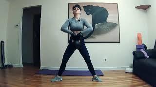 Full body workout with a kettle bell and hip resistant band | 1 hr