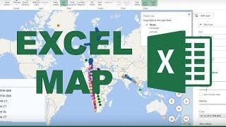 How to make a map in excel with latitude and longitude co-ordinates