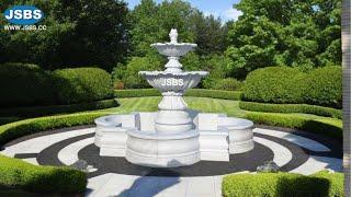 stone carve white marble outdoor garden tier water fountain ideas china factory price JSBS for sale