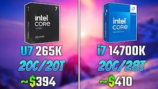 INTEL ULTRA 7 265K vs INTEL i7-14700K | Test in 6 Games