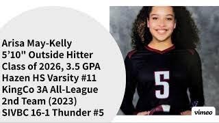 Arisa May-Kelly 2023 HS Season Highlights