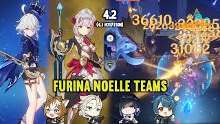 (F2P) C0 FURINA C6 NOELLE Teams | 4.2 Spiral Abyss Floor 12 (4.1 Rotation) | Genshin Impact