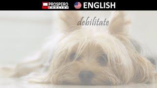 English Vocabulary – TO DEBILITATE