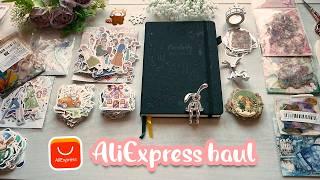 AliExpress Stationery Haul - Unboxing Christmas stickers, shelves , notebook | ASMR