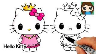 How to Draw Princess Hello Kitty 
