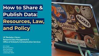 How to share and publish data: resources, law, and policy