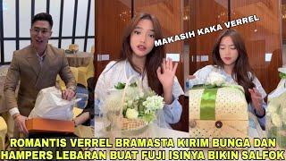 Romantis Verrel Bramasta Kasih Bunga dan Hampers Lebaran Buat Fuji Isinya Bikin Salfok Netizen