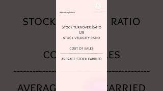 Learn With Me: Stock Turnover/ Stock Velocity Ratio | #ratioanalysis #accountingratios #fsa