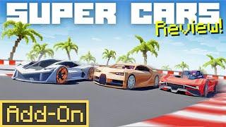 Minecraft Bedrock SUPER CARS ADDON Review: 12 New Super Cars