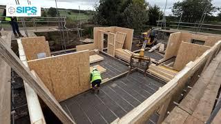 The SIPS@Clays Installation Team begin work at a SIPs self build in Ravensworth, North Yorkshire.