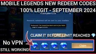 2 MOBILE LEGENDS REDEEM CODES 100% LEGIT SEPTEMBER 2024 STILL WORKING NO VPN