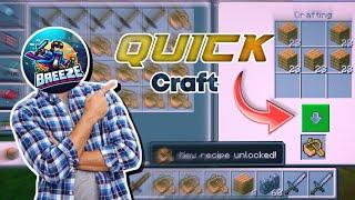 Fast Crafting Minecraft Pe 1.21 #mcpe #addonmcpe #fastcraft