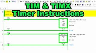 Omron PLC Course - TIM and TIMX Timer Instructions - BCD & Binary