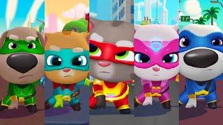 Talking Tom Hero Dash - Discover All The Heroes - Two Screens - All Bosses -  Gameplay UEVDJABSC