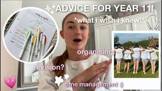 tips + advice for year 11! | what i wish i knew: revision and organisation •°࿐