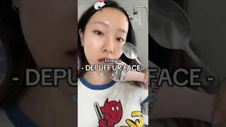 HOW TO DEPUFF AND DEBLOAT UR FACE!  at home bc half of these are free #debloat #guasha #glowup
