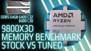 9800x3D Ddr5 stock vs tuned timings | 64gb ddr5 6400 vs 6200 vs 6000 | 9800x3D | 1080p | 1440p