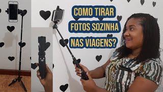 Como tirar fotos sozinha na viagem?  Tripé Yunteng - Unboxing