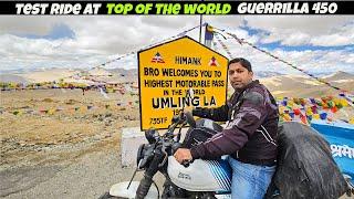 Royal Enfield Guerrilla 450 Owner Ship Reviews At Highest Motorable Road I Umlingla-pass