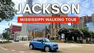 MISSISSIPPI Walking Tour, USA - Walking in Downtown Jackson, Capital of Mississippi - 4K