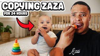 Copying Zaza's Every Move For 24 Hours! *ADORABLE*