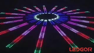 neon flower display by programmable led strip - www.ledgor.com