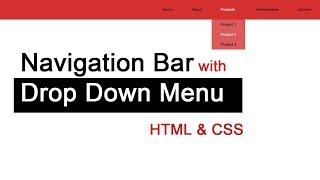 Navigation Bar with Drop Down Menu HTML CSS | csPoint