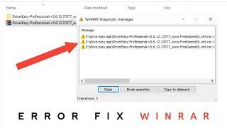 WINRAR DIAGNOSTICS MESSAGE ERROR FIX 